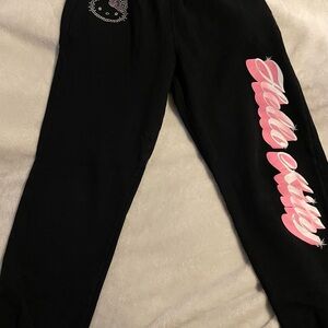 Forever 21 Black and Pink Kids Sweatpants